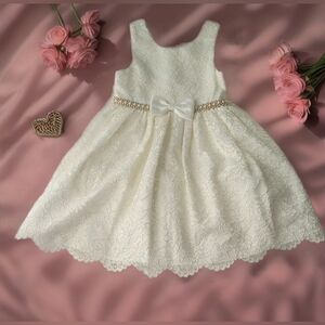 American Princess Dress With Pearls And Rhinestones Belt Sz 6